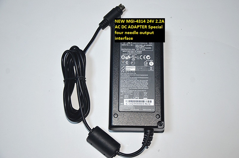 NEW MGI-4314 AC DC ADAPTER 24V 2.2A Special four needle output interface - Click Image to Close